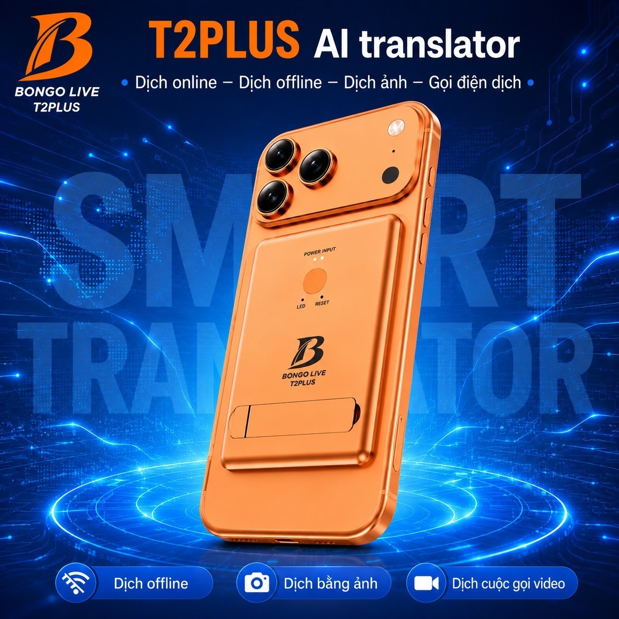 MÁY PHIÊN DỊCH AI BONGO LIVE T2PLUS